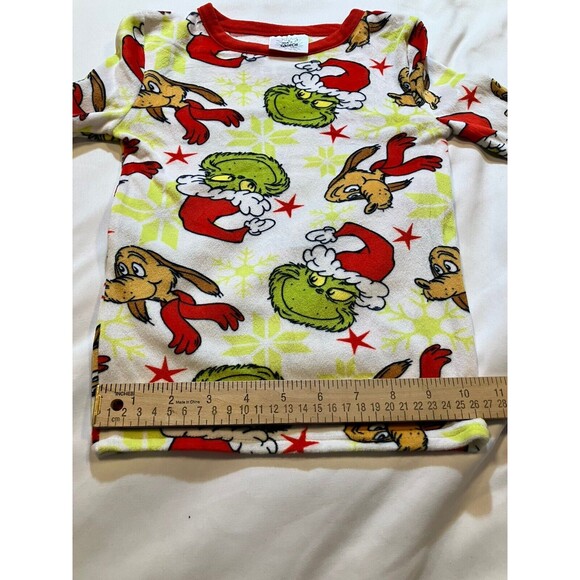 Kids Size 6 Super Soft Pajama Top Dr Suess Grinch Christmas Dog Sleepwear - Picture 5 of 6